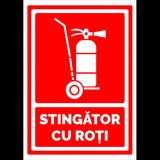 Indicator de securitate pentru stingator cu roti